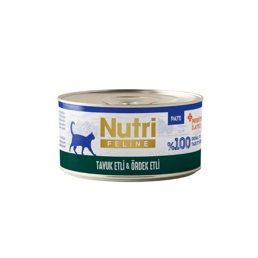 Nutri Feline Tavuk Etli Ve Ördekli Tahılsız Yetişkin Kedi Konservesi 70 GR  | SRC: Barcode: 8699310420817