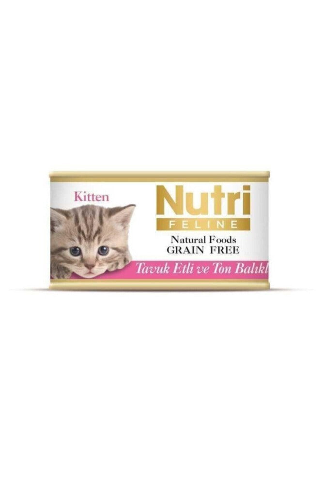 Nutri Feline Tavuklu Ton Balıklı Tahılsız Yavru Kedi Konservesi 85 GR  | SRC: Barcode: 8699310420015