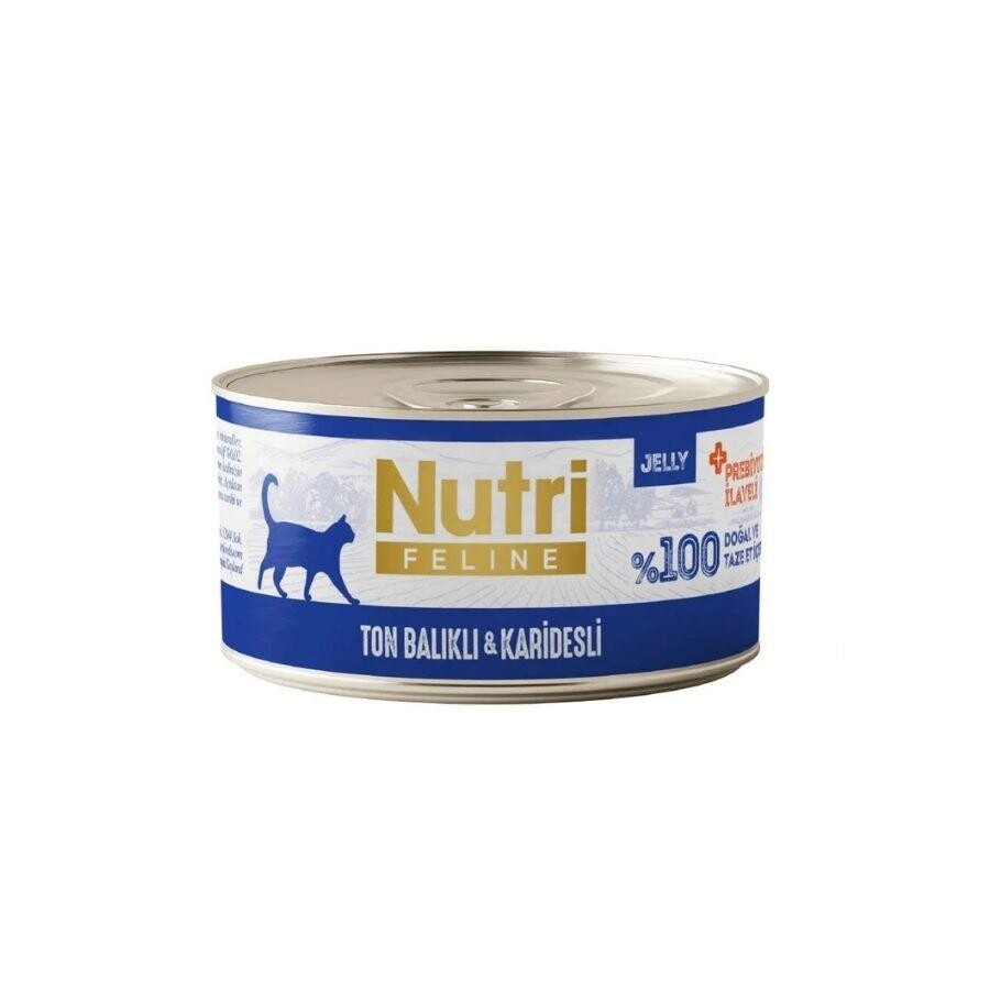 Nutri Feline Ton Balıklı Ve Karidesli Tahılsız Yetişkin Kedi Konservesi 70 GR  | SRC: Barcode: 8699310420909