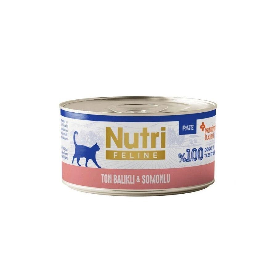 Nutri Feline Ton Balıklı Ve Somonlu Tahılsız Yetişkin Kedi Konservesi 70 GR  | SRC: Barcode: 8699310420879