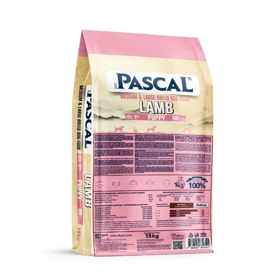 Pascal Kuzu Etli Orta Ve Büyük Irk Yavru Köpek Maması 15 KG  | SRC: Barcode: 8680542870341