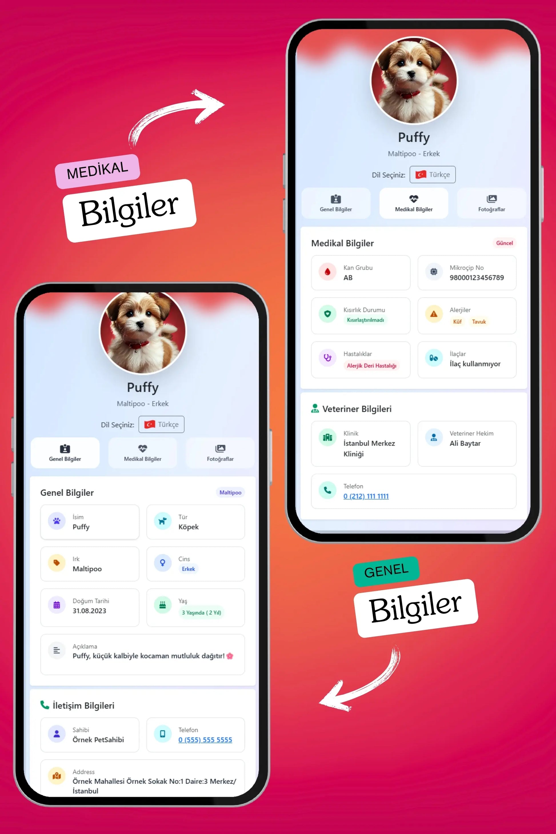 Petkay Köpekler Için Akıllı Künye, Nfc Dijital Isimlik Ve Tasma Künyesi Qr Kod Künye Paslanmaz Çelik Kırmızı Kırmızı  | SRC: Barcode: 869120826064.0