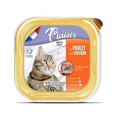 Plaisir Pate Ezme Tavuklu Yetişkin Kedi Konservesi 100 GR  | SRC: Barcode: 3428460051191