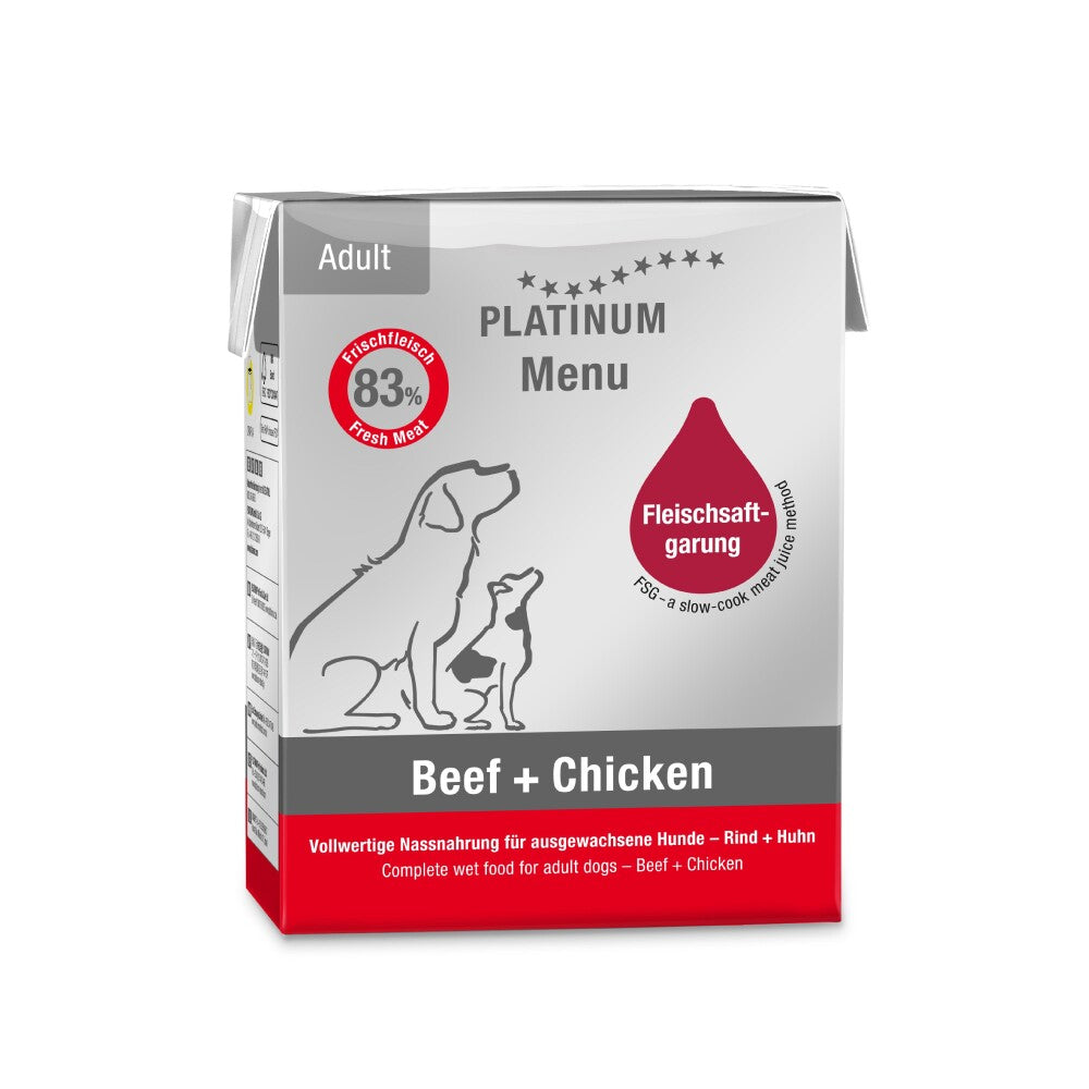 Platinum Sığır Etli Ve Tavuklu Köpek Yaş Maması 375 GR  | SRC: Barcode: 4260208740405