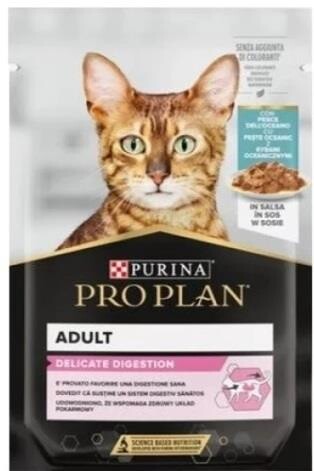 Pro Plan Pouch Sos İçinde Okyanus Balıklı Yetişkin Kedi Konservesi 85 GR  | SRC: Barcode: 8445290799562