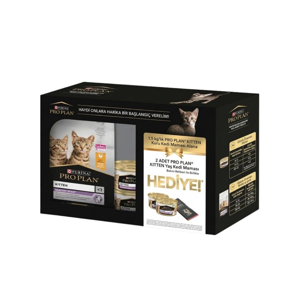 Pro Plan Tavuklu Pirinçli Yavru Kedi Maması Kitten Konserve Hediyeli 1.5 KG 2 ADET  | SRC: Barcode: 8690632710976