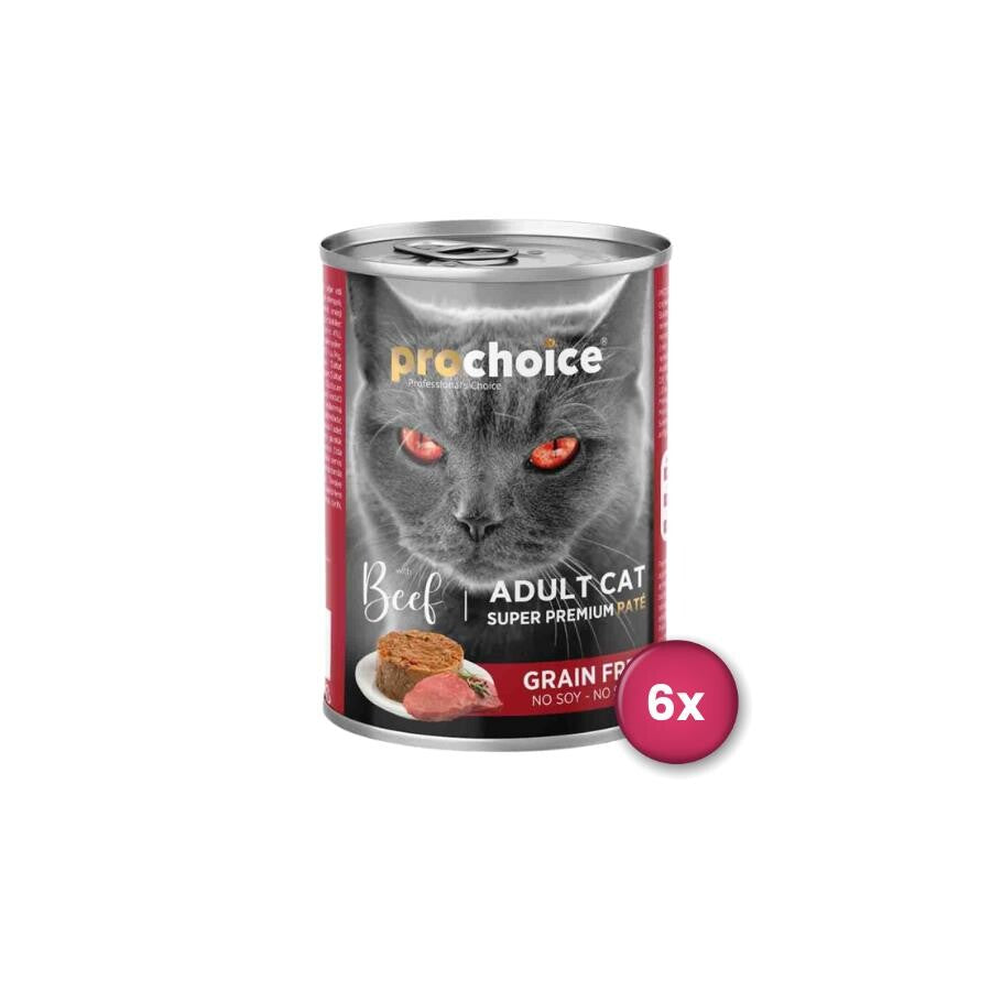 Prochoice Biftekli Yetişkin Kedi Konservesi 400 GR 6 ADET  | SRC: Barcode: 8681465602941-6