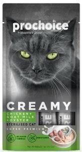 Prochoice Creamy Tavuklu Ve Keçi Sütlü Sıvı Krema Kısırlaştırılmış Kedi Ödülü 4 X 15 GR  | SRC: Barcode: 8681465608738