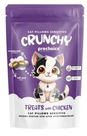 Prochoice Crunchy Sensitive Hassas Kediler İçin Tavuklu Kedi Ödül Maması 60 GR  | SRC: Barcode: 8681465609414