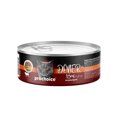 Prochoice Döner Bites Sos İçinde Sığır Etli Yetişkin Kedi Konservesi 70 GR  | SRC: Barcode: 8681465611141