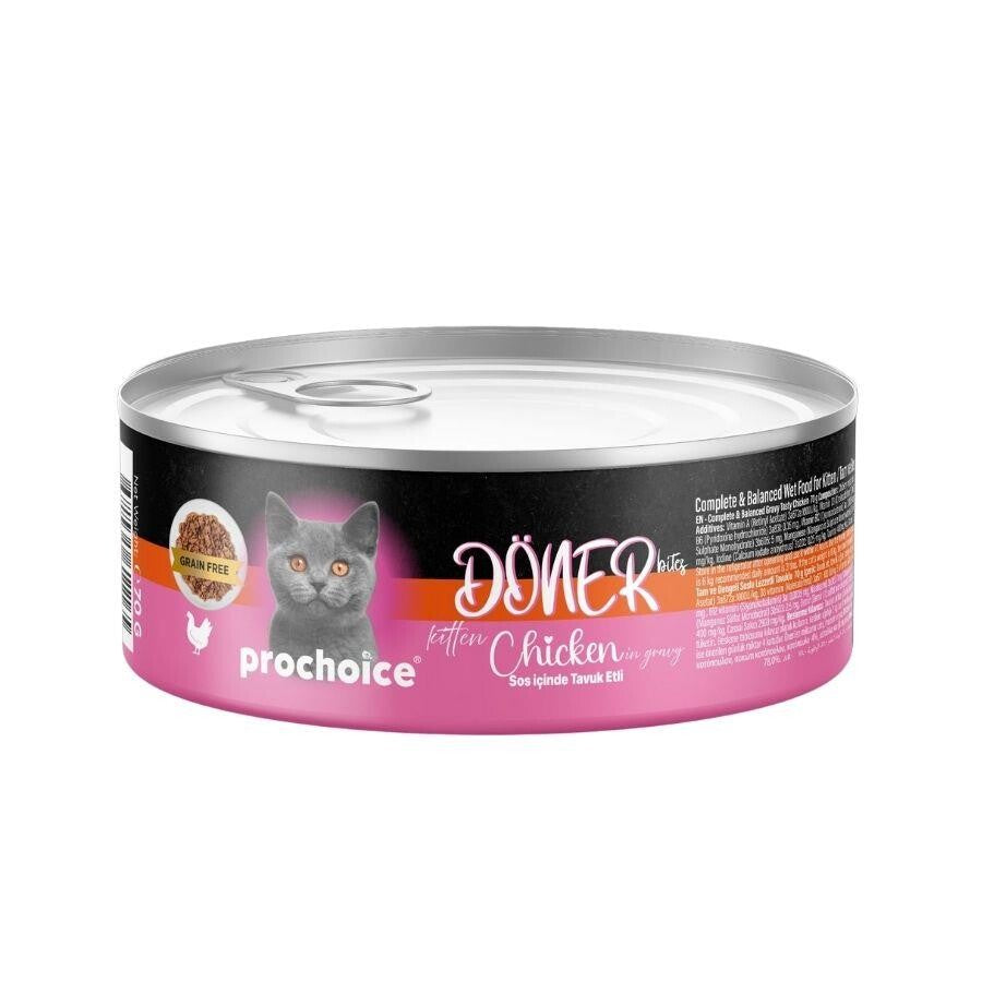 Prochoice Döner Bites Sos İçinde Tavuk Etli Yavru Kedi Konservesi 70 GR  | SRC: Barcode: 8681465611165