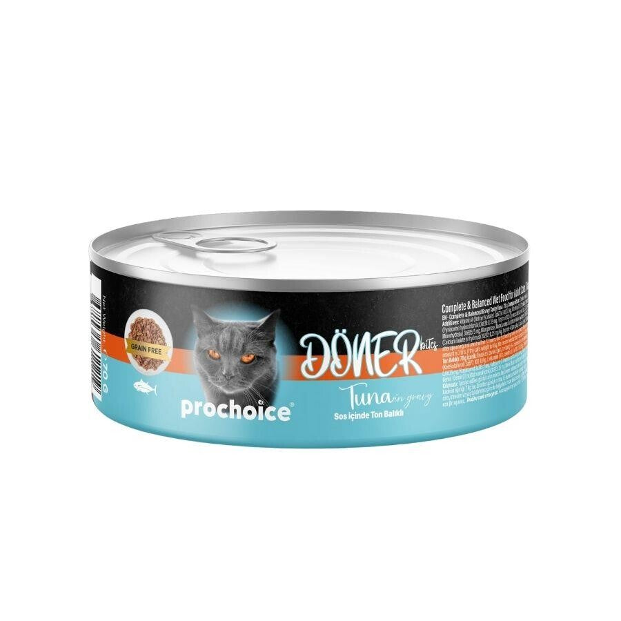 Prochoice Döner Bites Sos İçinde Ton Balıklı Yetişkin Kedi Konservesi 70 GR  | SRC: Barcode: 8681465611219