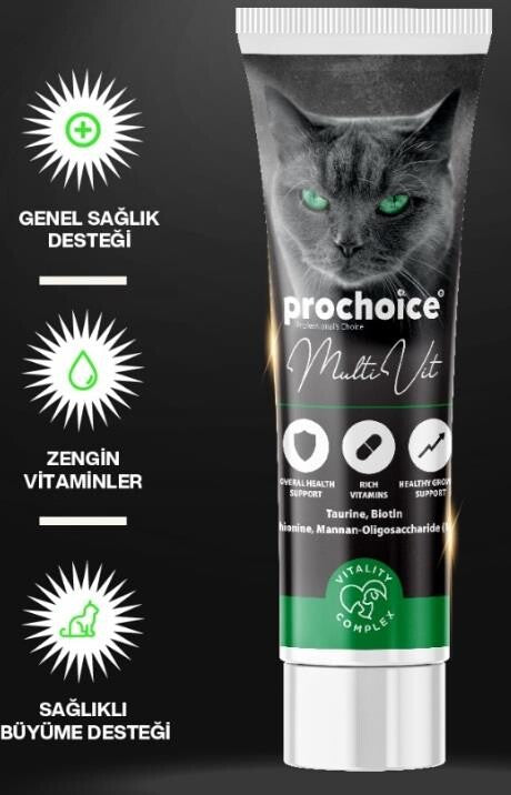 Prochoice Taurinli Multi Vitamin Kedi Macunu 100 ML  | SRC: Barcode: 8681465609582