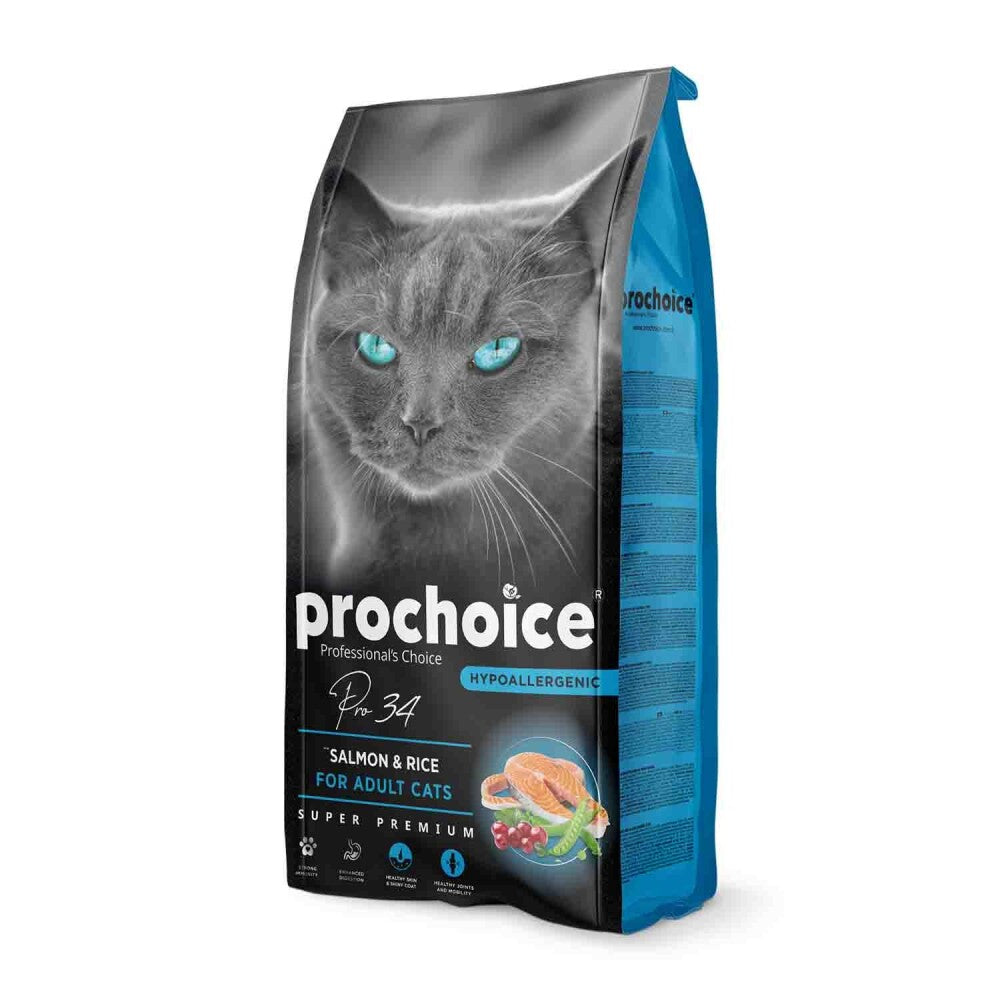 Prochoice Pro 34 Somonlu Ve Pirinçli Yetişkin Kedi Maması 15 KG  | SRC: Barcode: 8681465601012