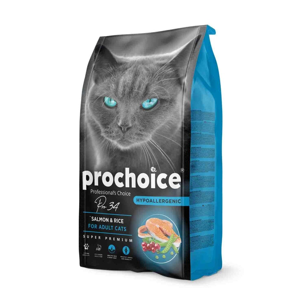 Prochoice Pro 34 Somonlu Ve Pirinçli Yetişkin Kedi Maması 2 KG  | SRC: Barcode: 8681465601050