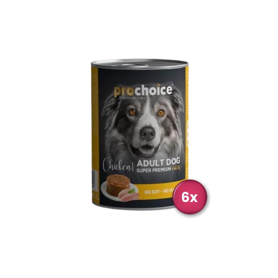 Prochoice Tavuk Etli Şekersiz Ezme Yetişkin Köpek Konservesi 400 GR 6 ADET  | SRC: Barcode: 8681465602996-6