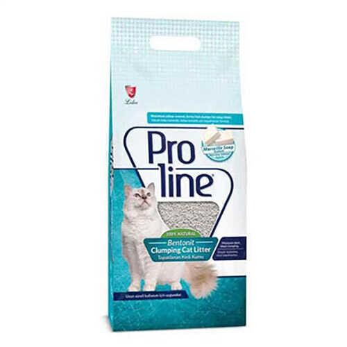 Proline Marsilya Sabun Kokulu İnce Taneli Topaklanan Bentonit Kedi Kumu 10 LT  | SRC: Barcode: 8698995011709