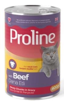 Proline Sos İçinde Parça Etli Dana Etli Yetişkin Kedi Maması 400 GR  | SRC: Barcode: 8698995031981