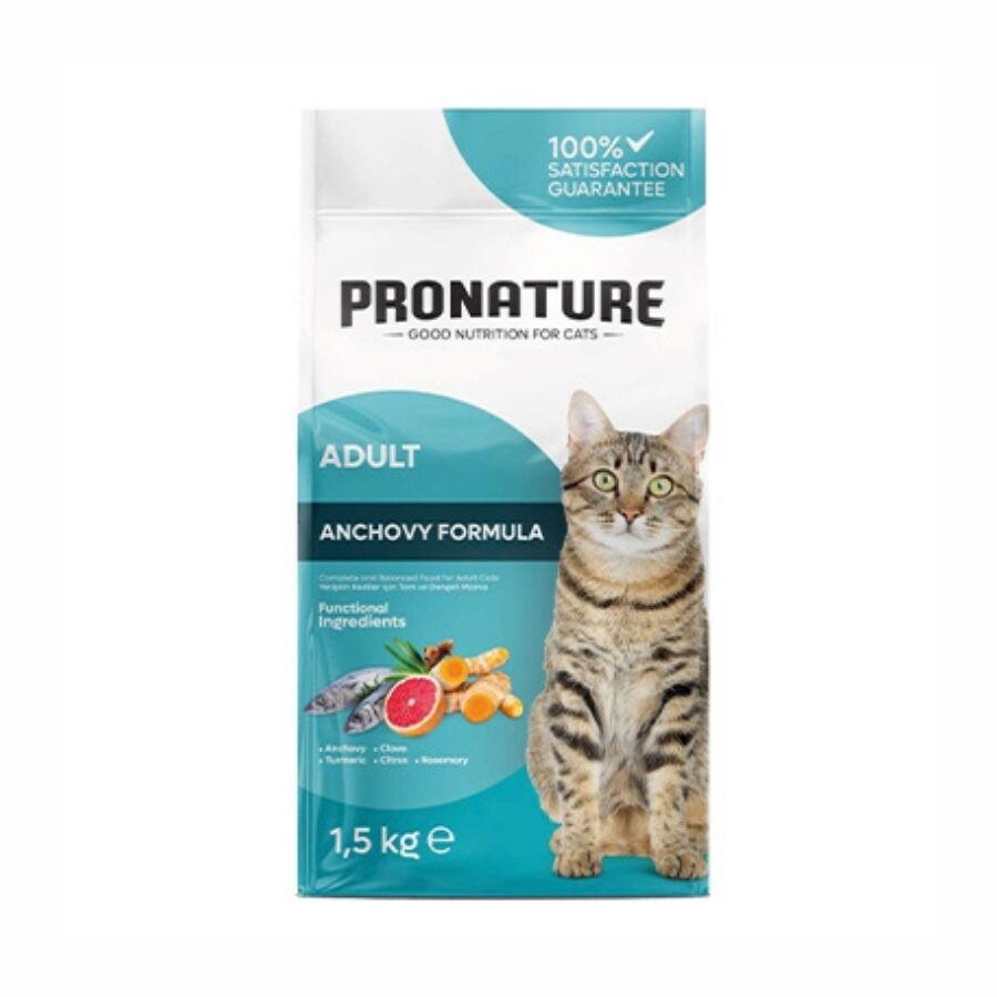 Pronature Hamsili Ve Pirinçli Yetişkin Kedi Maması 1.5 KG  | SRC: Barcode: 8681612750860