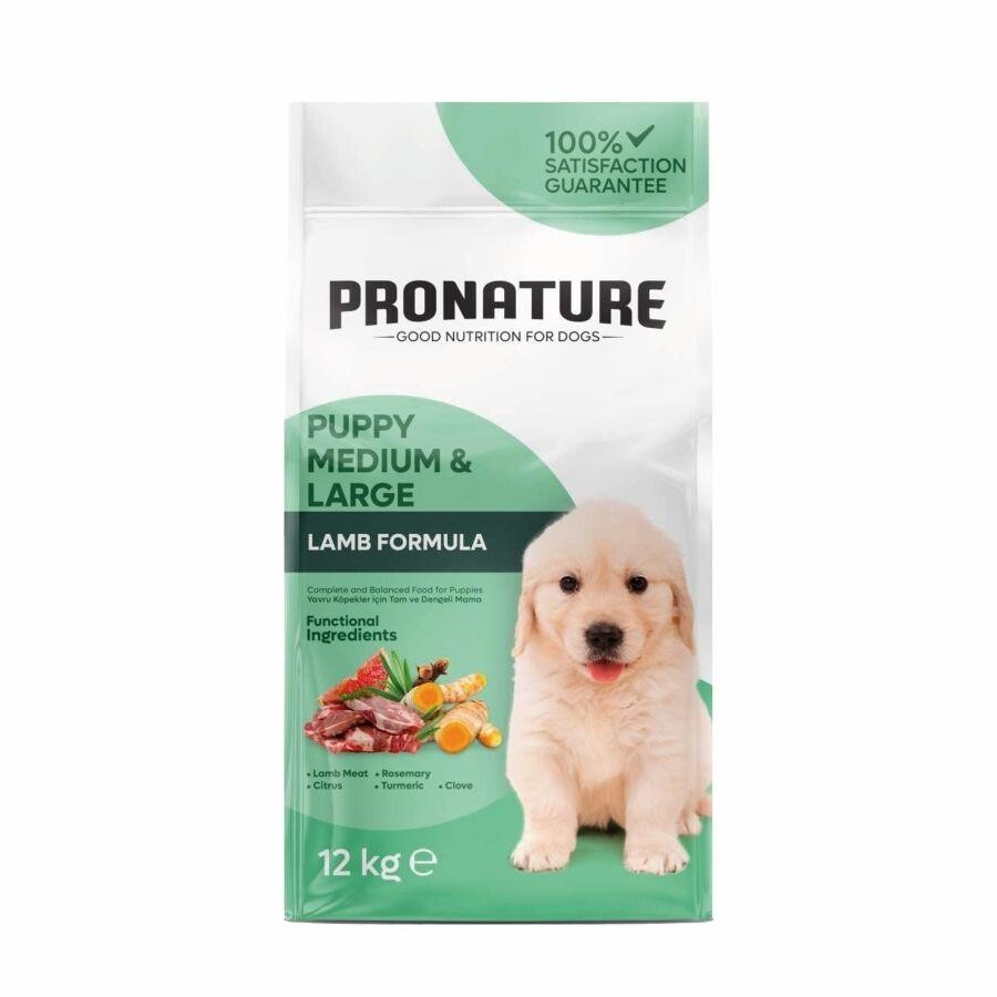 Pronature Kuzu Etli Ve Pirinçli Orta Ve Büyük Irk Yavru Köpek Maması Bonus Paket 10 KG + 2 KG  | SRC: Barcode: 8681612750365