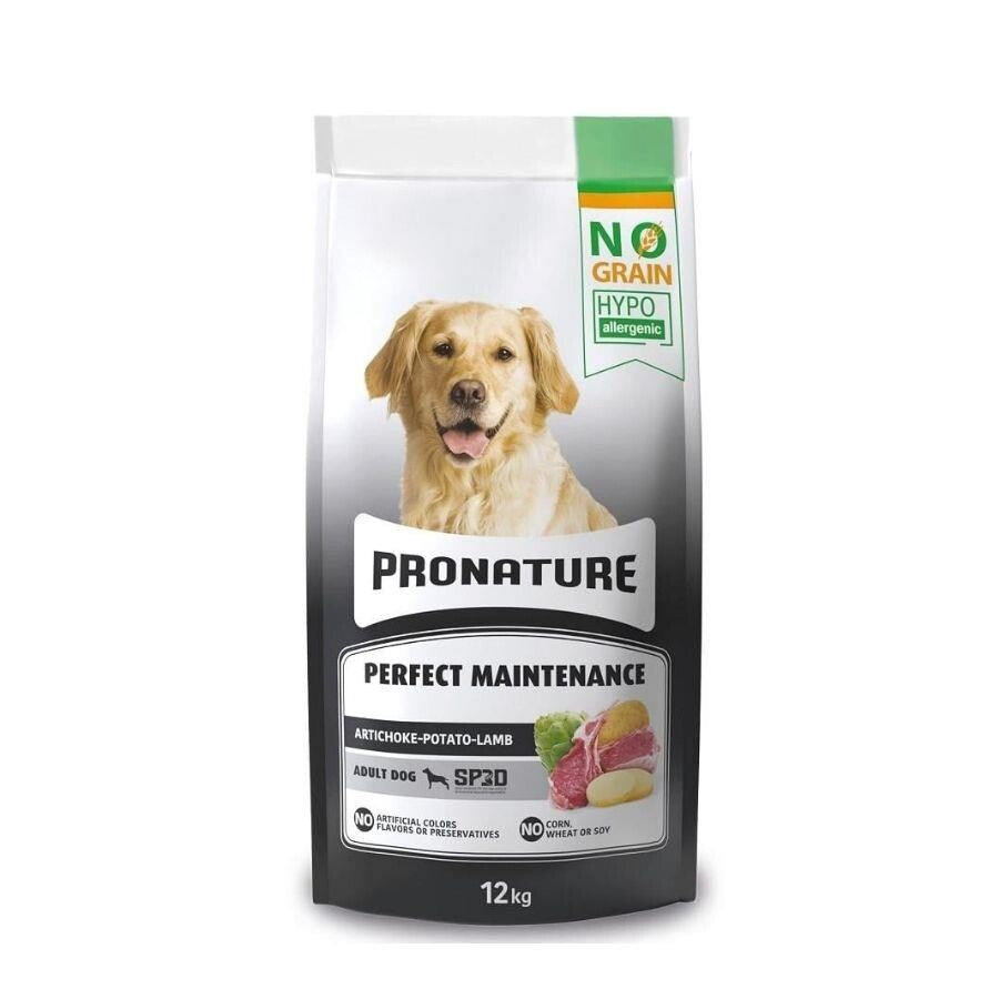 Pronature Hypo-allergenic Kuzu Etli Enginarlı Ve Patatesli Tahılsız Yetişkin Köpek Maması 10 + 2 KG  | SRC: Barcode: 8681612750839