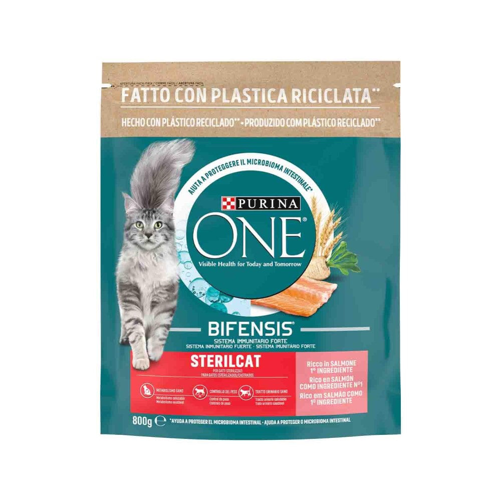 Purina One Somonlu Kısırlaştırılmış Kedi Maması 800 GR  | SRC: Barcode: 8445290071934