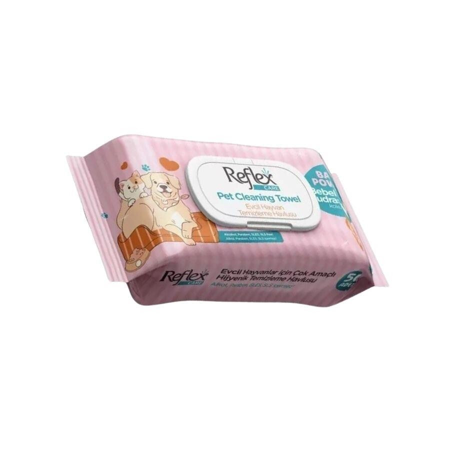 Reflex Care Kedi Ve Köpekler İçin Çok Amaçlı Hijyenik Temizleme Mendili 50'LI  | SRC: Barcode: 86989950345790
