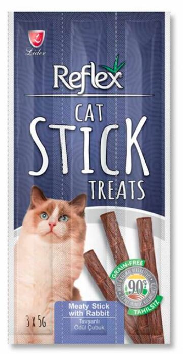Reflex Cat Stick Treats Tavşanlı Kedi Ödül Çubukları 3 X 5 GR  | SRC: Barcode: 8698995012713