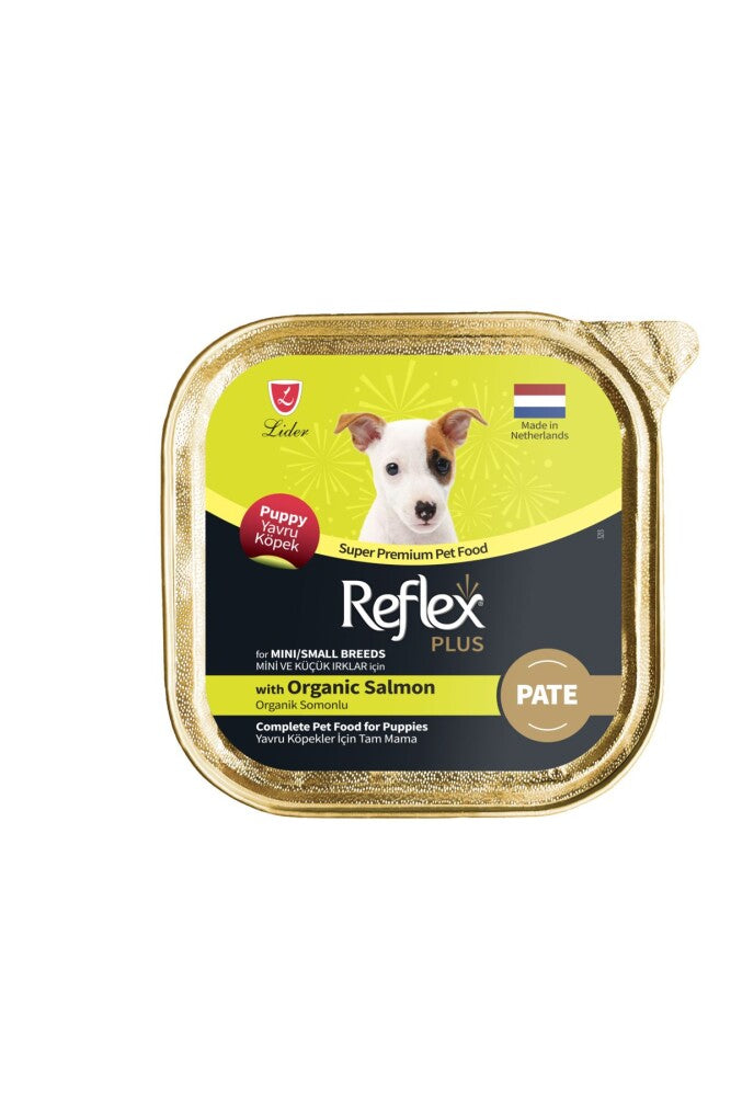 Reflex Plus Alu Tray Organik Somonlu Pate Kıyılmış Küçük Irk Yavru Köpek Konservesi 85 GR  | SRC: Barcode: 8698995032773