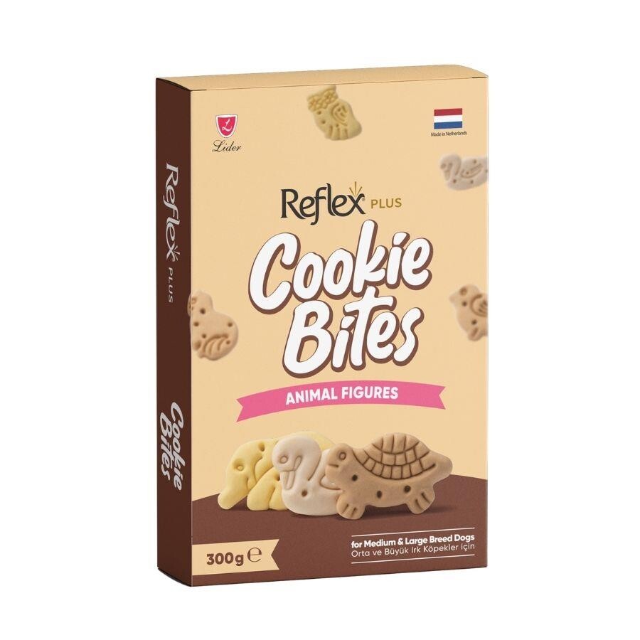 Reflex Plus Cookie Bites Animal Figures Orta Ve Büyük Irk Yetişkin Köpek Ödül Maması 300 GR  | SRC: Barcode: 8698995035736