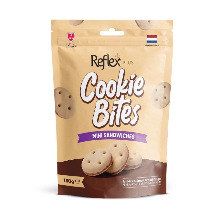 Reflex Plus Cookie Bites Mini Sandviç Mini Ve Küçük Irk Yetişkin Köpek Ödül Maması 150 GR  | SRC: Barcode: 8698995035699