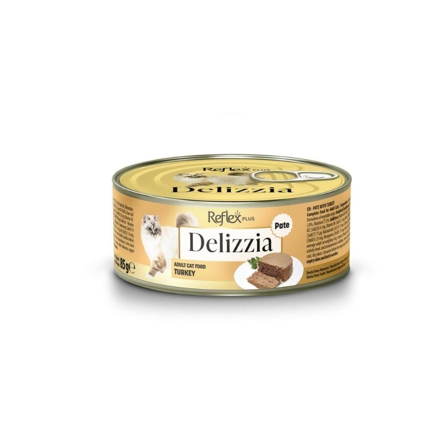 Reflex Plus Delizzia Kıyılmış Hindi Etli Yetişkin Kedi Konservesi 85 GR  | SRC: Barcode: 8698995038362