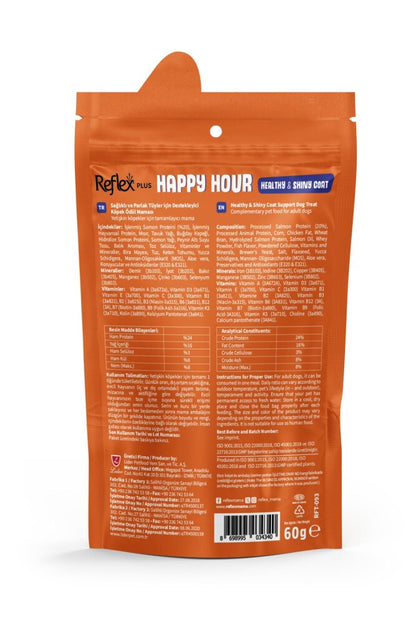 Reflex Plus Happy Hour Sağlıklı Ve Parlak Tüyler İçin Destekleyici Köpek Ödül Maması 60 GR  | SRC: Barcode: 8698995034340