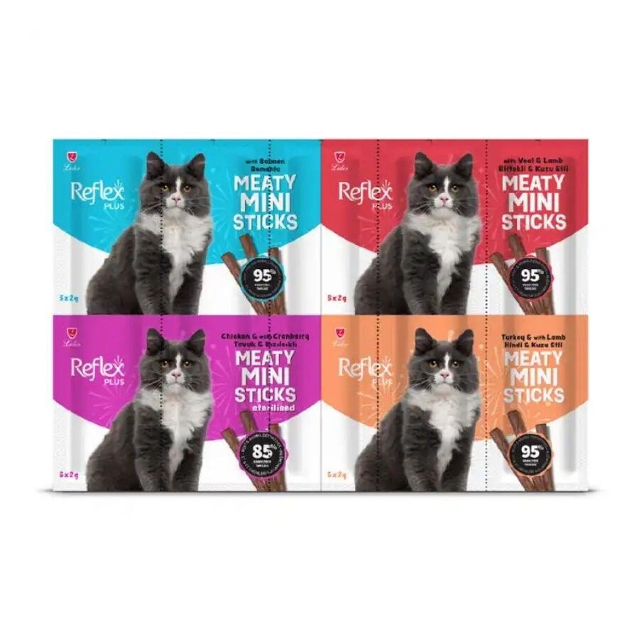 Reflex Plus Mini Mix Somonlu Kuzulu Biftekli Ve Kısır Tavuklu Kedi Ödül Maması 40 GR 20'LI  | SRC: Barcode: 8698995035668