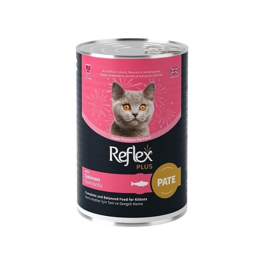 Reflex Plus Pate İçinde Et Parçacıklı Somonlu Yavru Kedi Konservesi 395 GR  | SRC: Barcode: 8698995032643
