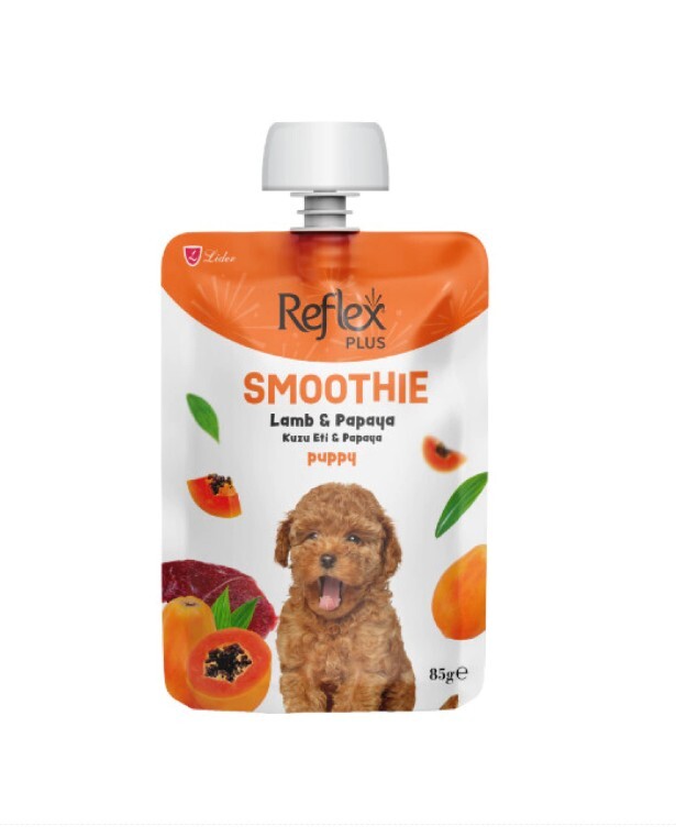 Reflex Plus Smoothie Kuzu Etli Ve Papayalı Yavru Köpek Ödül Maması 85 GR  | SRC: Barcode: 8698995033817