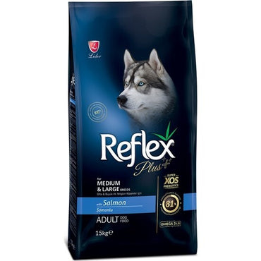 Reflex Plus Somonlu Orta Ve Büyük Irk Yetişkin Köpek Maması 15 KG  | SRC: Barcode: 8698995003476