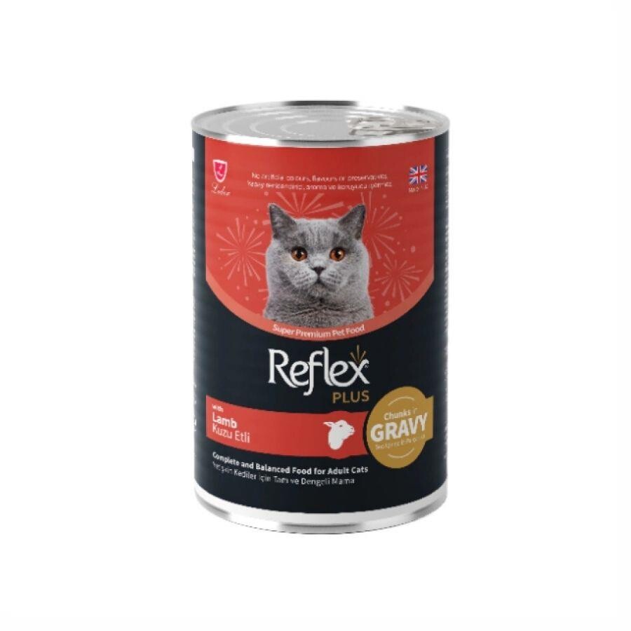 Reflex Plus Sos İçinde Et Parçacıklı Kuzulu Yetişkin Kedi Konservesi 400 GR TEKLI  | SRC: Barcode: 8698995036573