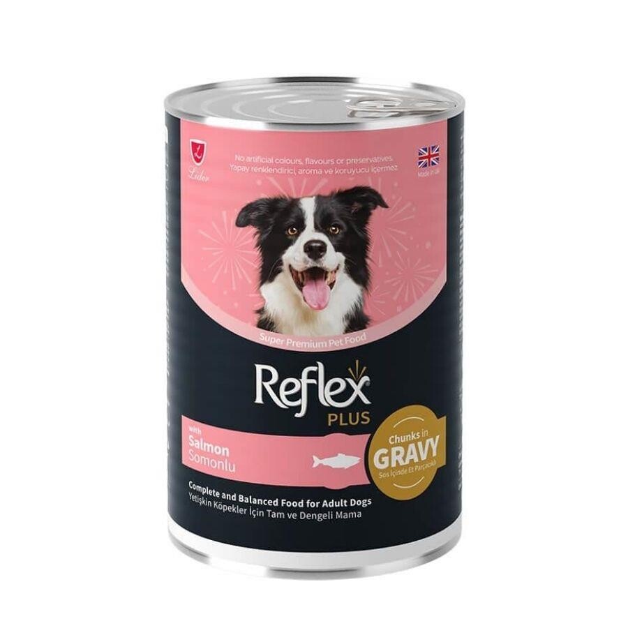 Reflex Plus Sos İçinde Somonlu Yetişkin Köpek Konservesi 400 GR TEKLI  | SRC: Barcode: 8698995032704