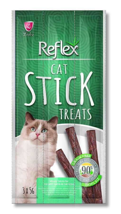 Reflex Sticks Kuzu Etli Ve Kedi Çimli Kedi Ödül Çubukları 3 X 5 GR  | SRC: Barcode: 8698995026970