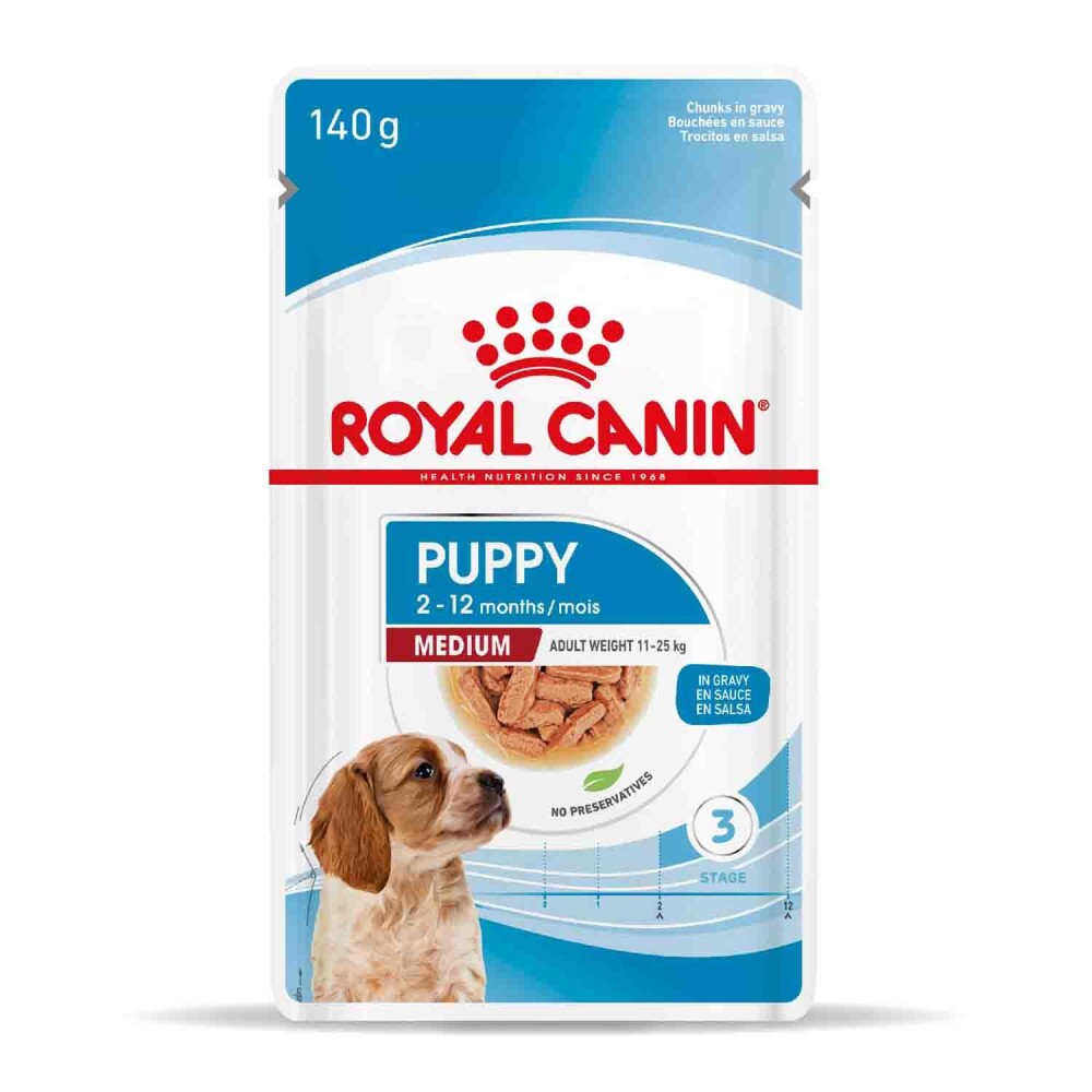 Royal Canin Medium Puppy Orta Irk Yavru Köpekler İçin Parça Etli Konserve Mama 140 GR TEKLI  | SRC: Barcode: 9003579008331