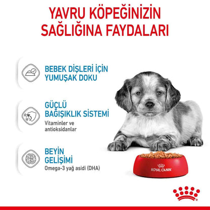 Royal Canin Medium Puppy Orta Irk Yavru Köpekler İçin Parça Etli Konserve Mama 140 GR TEKLI  | SRC: Barcode: 9003579008331