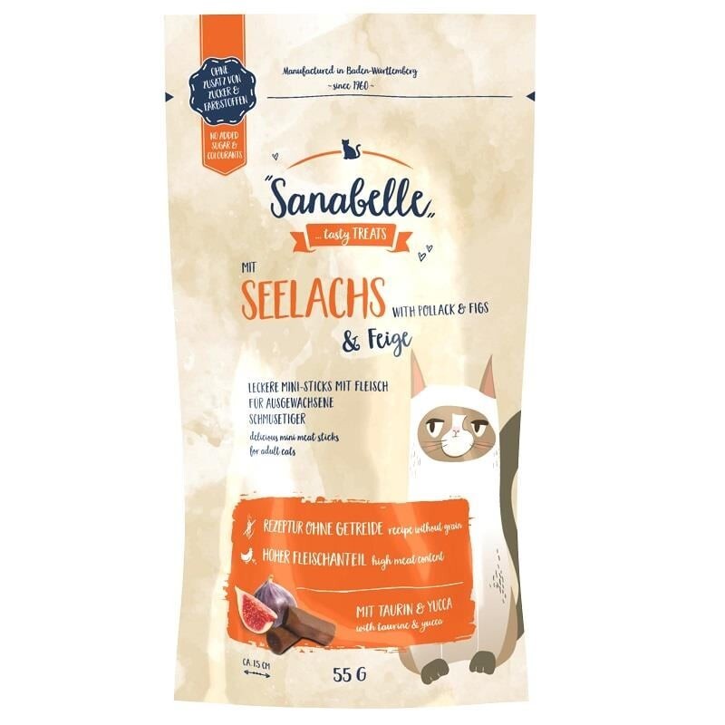 Sanabelle Snack Kömür Balıklı Ve İncirli Kedi Ödülü 55 GR  | SRC: Barcode: 4015598011846