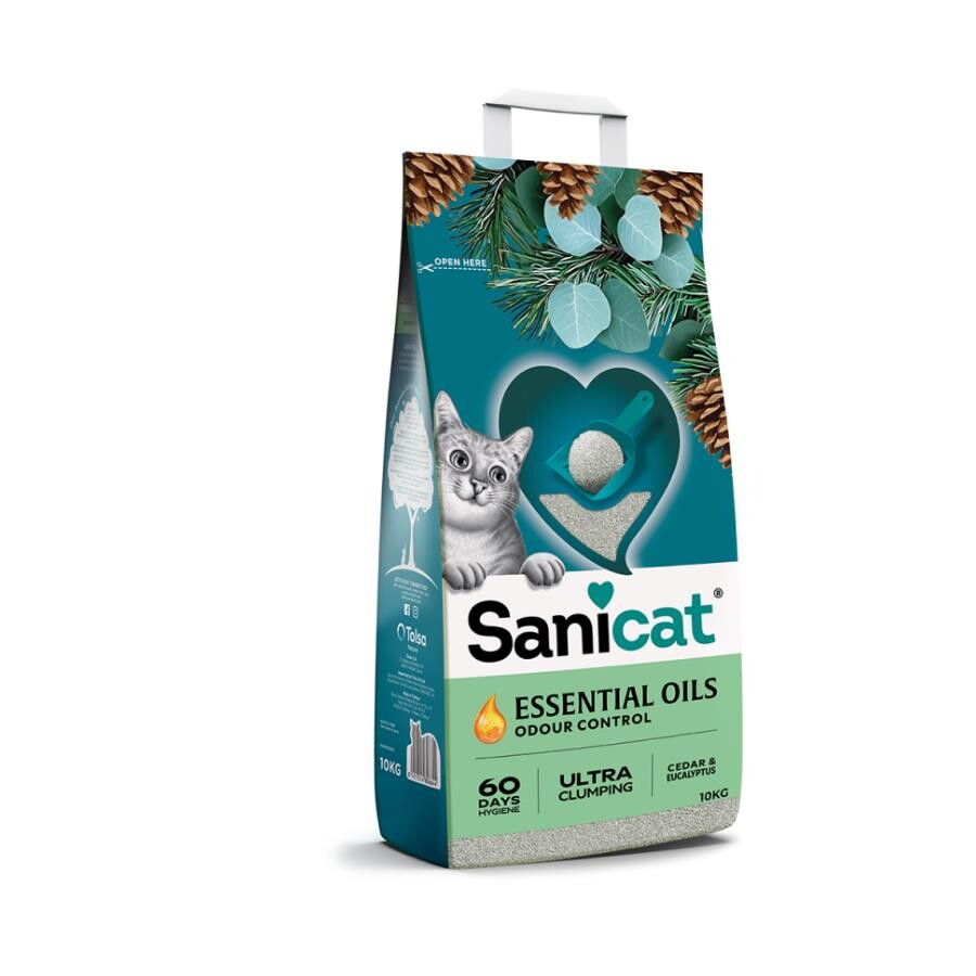 Sanicat Essential Oils Sedir Ve Okaliptus Kokulu Kedi Kumu 10 KG  | SRC: Barcode: 8411514806644