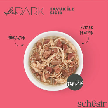 Schesir After Dark Tavuk Ve Sığır Etli Suyunda Konserve 80 GR  | SRC: Barcode: 8005852112217