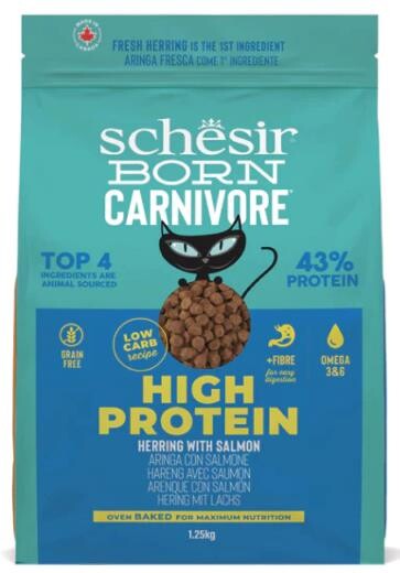 Schesir Born Carnivore Tahılsız Somonlu Ve Ringa Balıklı Yetişkin Kedi Maması 1.25 KG  | SRC: Barcode: 8005852138224