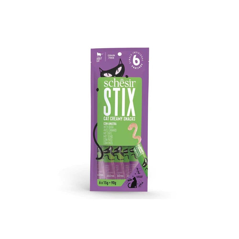 Schesir Cat Stix Ördekli Sıvı Krema Kedi Ödülü 6 X 15 GR  | SRC: Barcode: 8005852231345