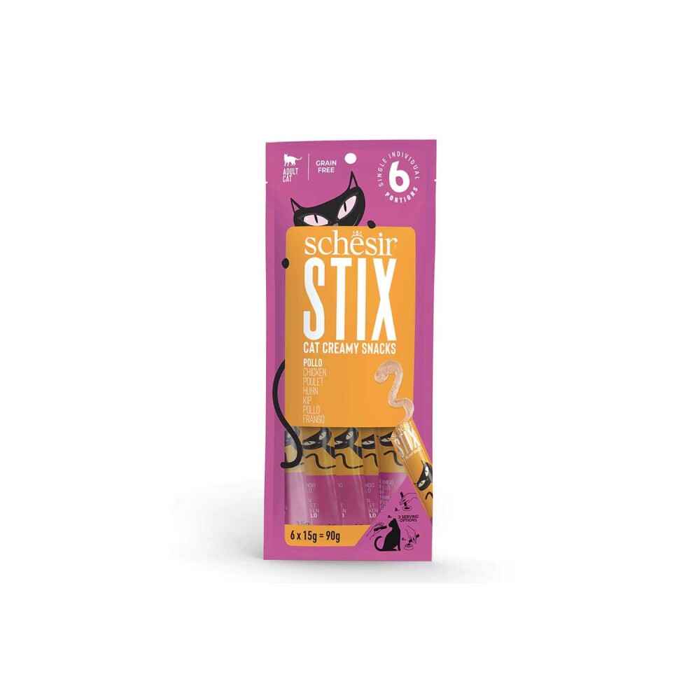 Schesir Cat Stix Tavuklu Sıvı Krema Kedi Ödülü 6 X 15 GR  | SRC: Barcode: 8005852231147