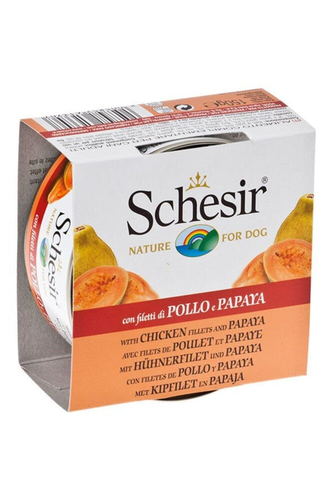 Schesir Jelly Tavuk Ve Papaya Jöle İçinde Yetişkin Köpek Konservesi 150 GR  | SRC: Barcode: 8005852613707