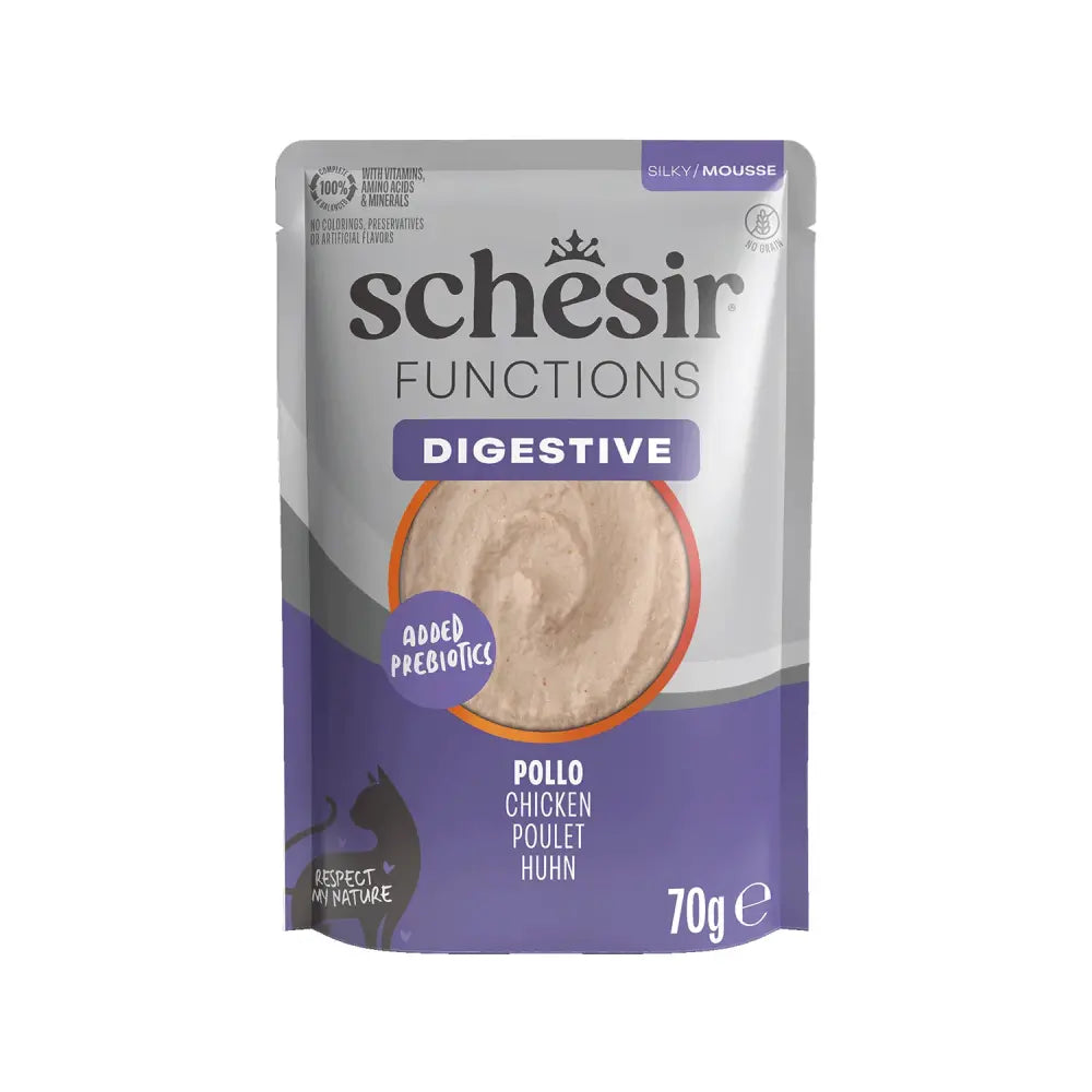 Schesir Functions Sindirim Destekli Tavuklu Pouch Yetişkin Kedi Konservesi  | SRC: Barcode: 8005852121233